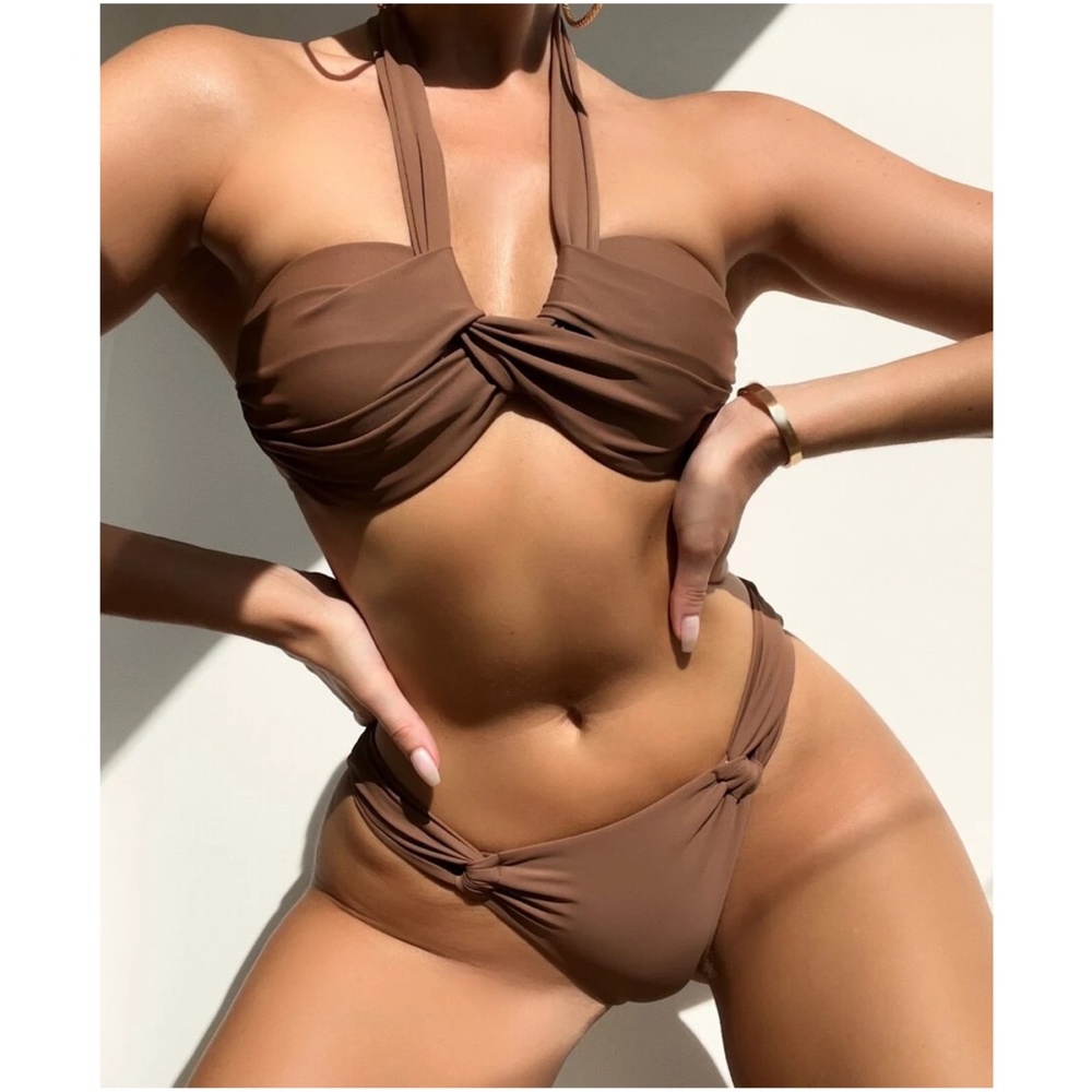 Twisted halter Top Cheeky Bikini Swim Beach - Picture 1 of 12